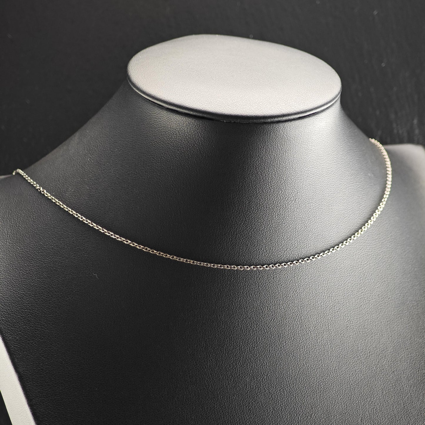 Black Oxidized Link Chain Sterling Silver Necklace N2763