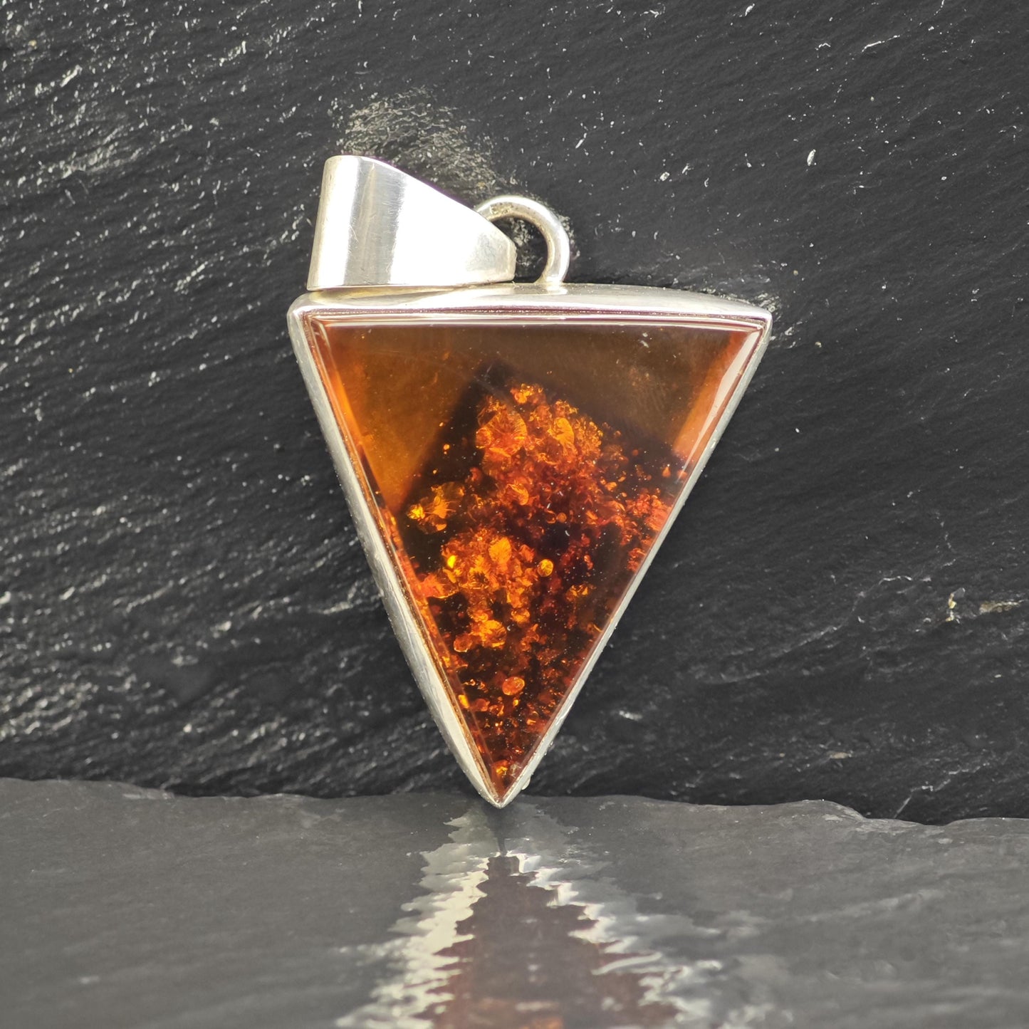Baltic Amber Pendant Sterling Silver P3037