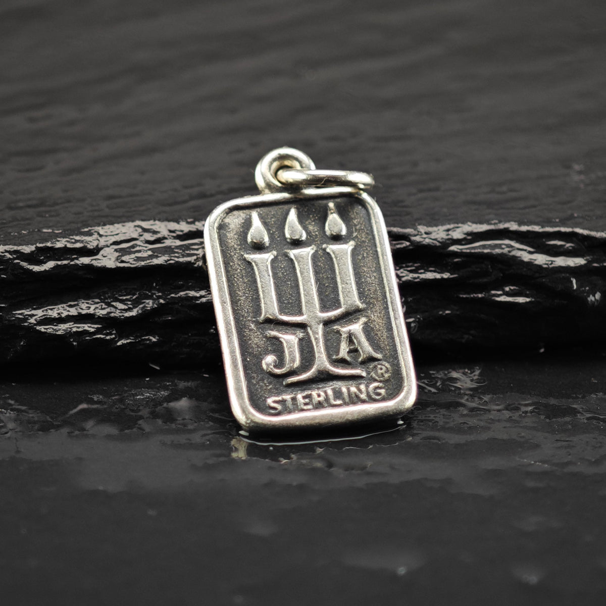 Vintage Retired James Avery Sterling Silver Hallmark Tag Charm P3169