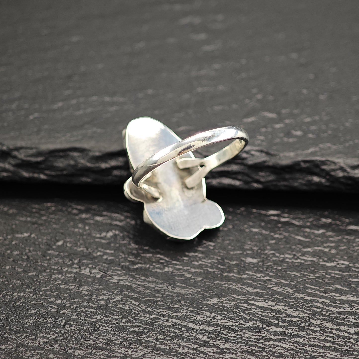 Turquoise, Coral Floral Ring Sterling Silver R5819