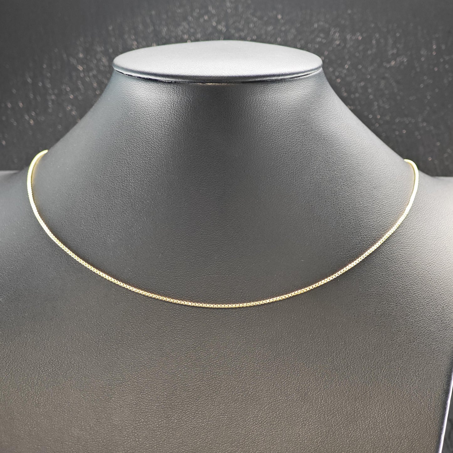 Sterling Silver Gold Plated Box Chain Necklace 30" N2638