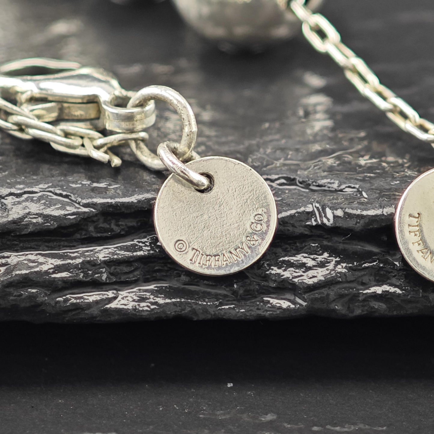 Choice of Tiffany Beaded Link Bracelets, Sterling Silver Size 6 1/2"