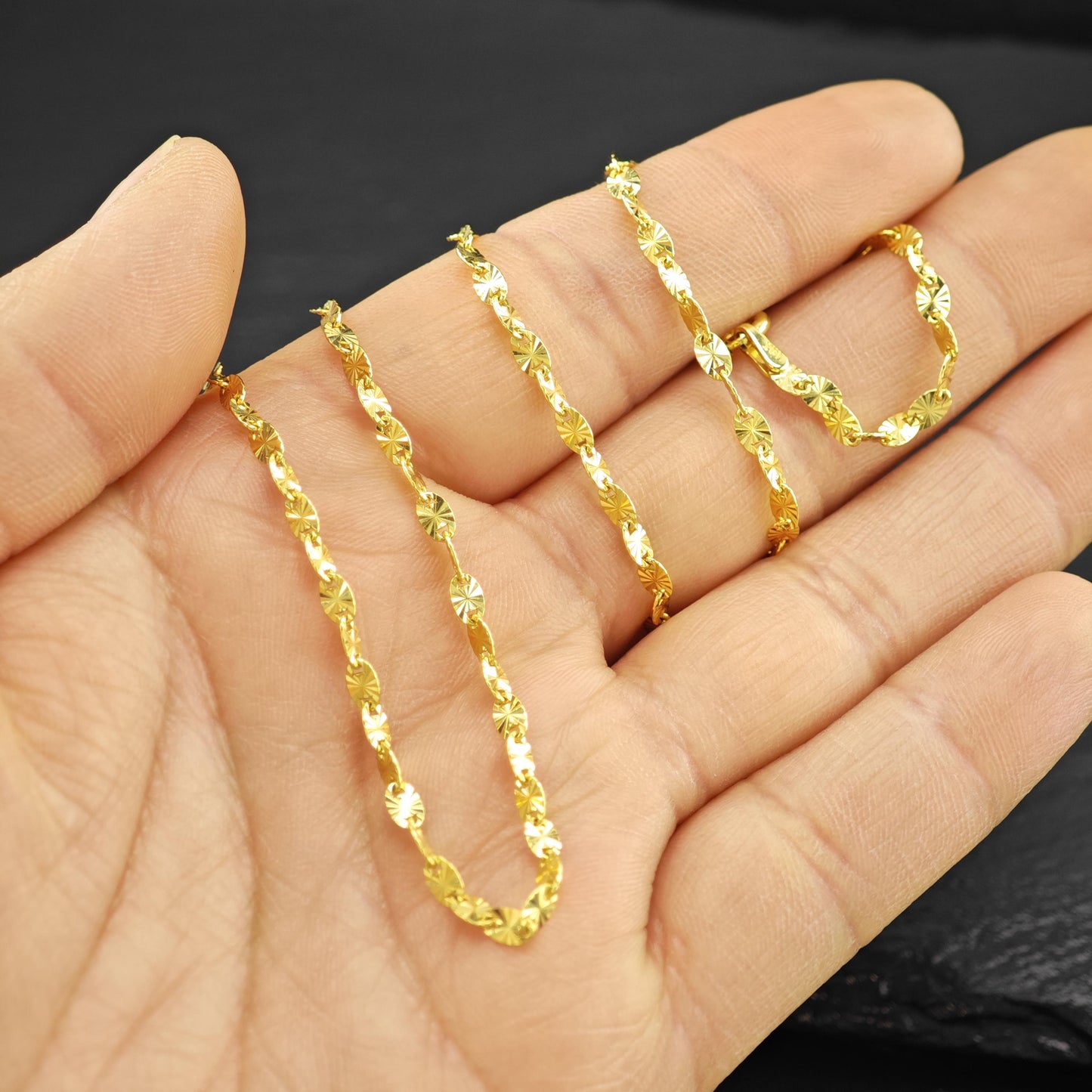 Choice of Sterling Silver Gold Plated Minimalist Chain Necklace 18"/20"/22" N2652