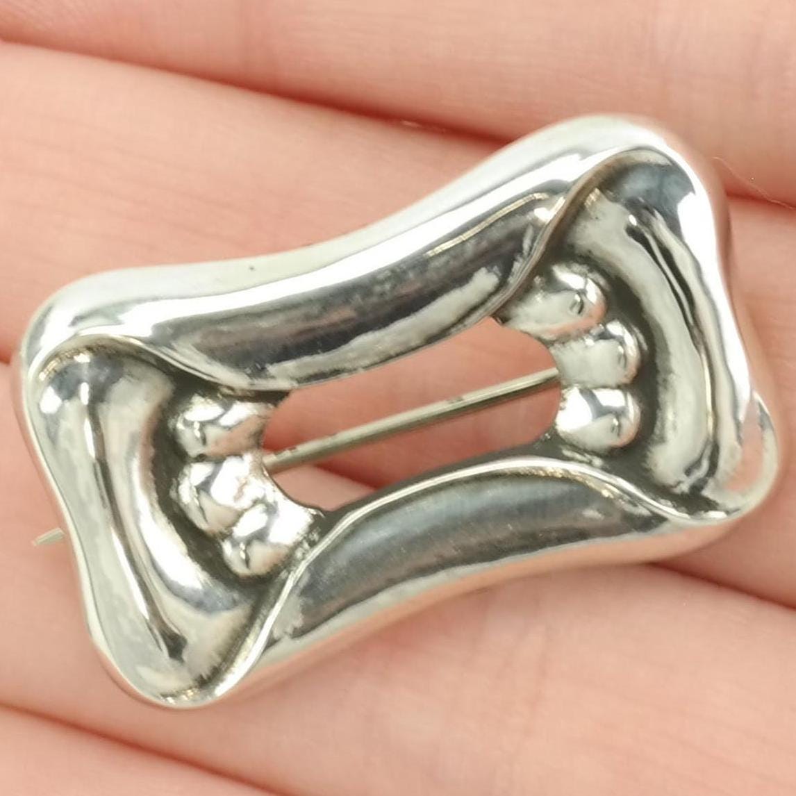 Georg Jensen Sterling Silver Brooch #33 | Vintage Abstract Brooch | Danish Modern Jewelry | 1960s