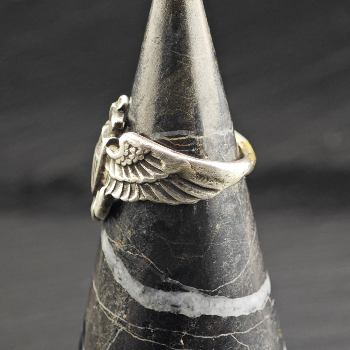 AS IS U.S. Navy Naval Aviator Sterling Silver Ring Sz 5 1/4 R6699