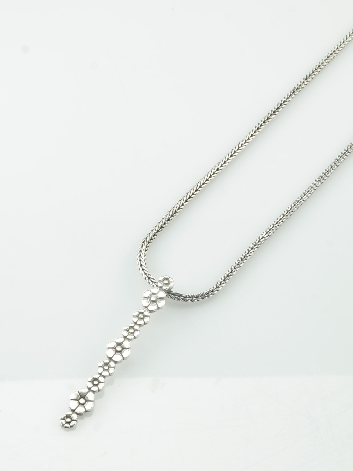 Vintage Lois Hill Sterling Silver Flower Necklace