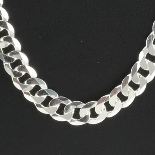 10mm Cuban Chain Sterling Silver Curb Necklace 20 24 Inch