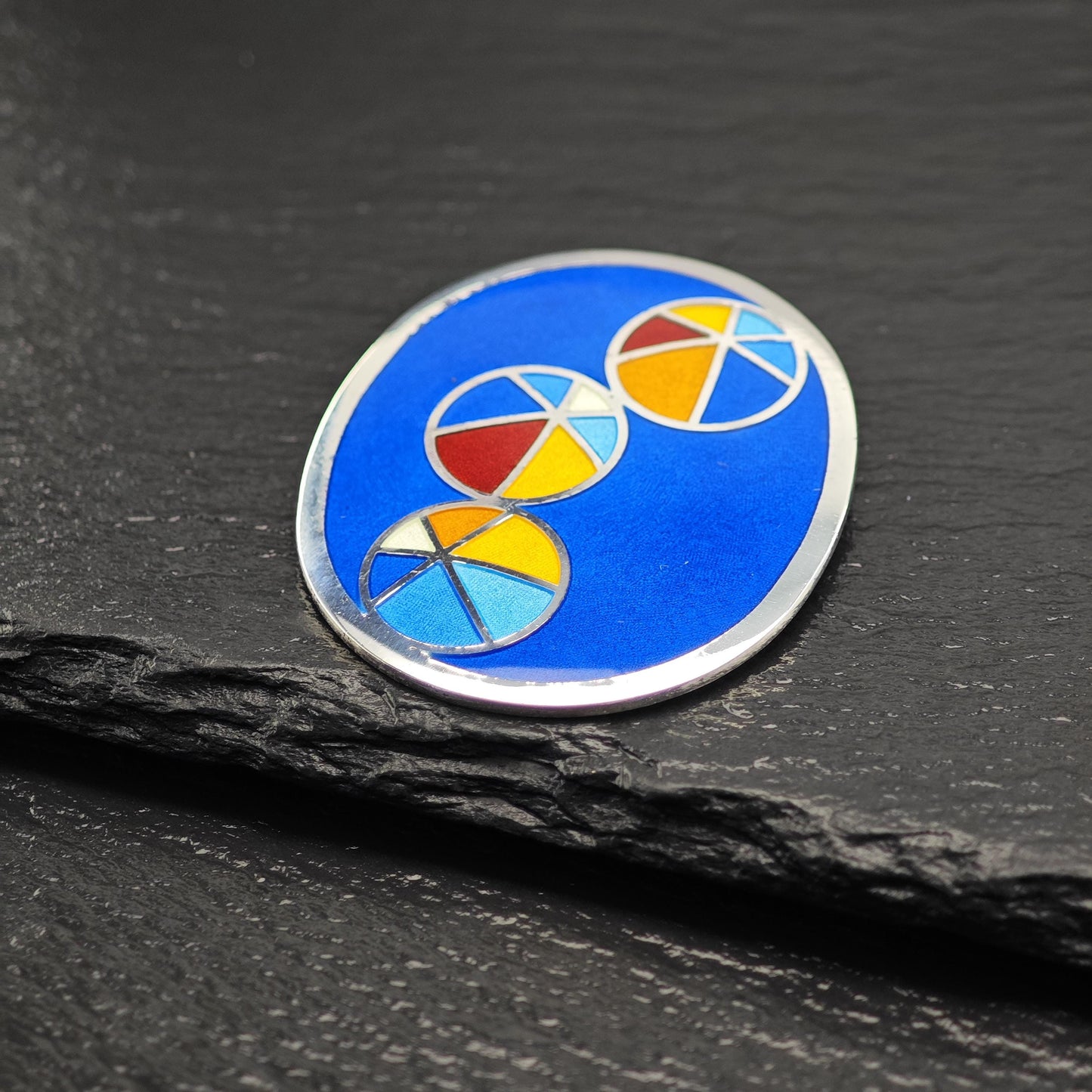 Enamel Anton Michelsen Denmark Sterling Silver Pendant