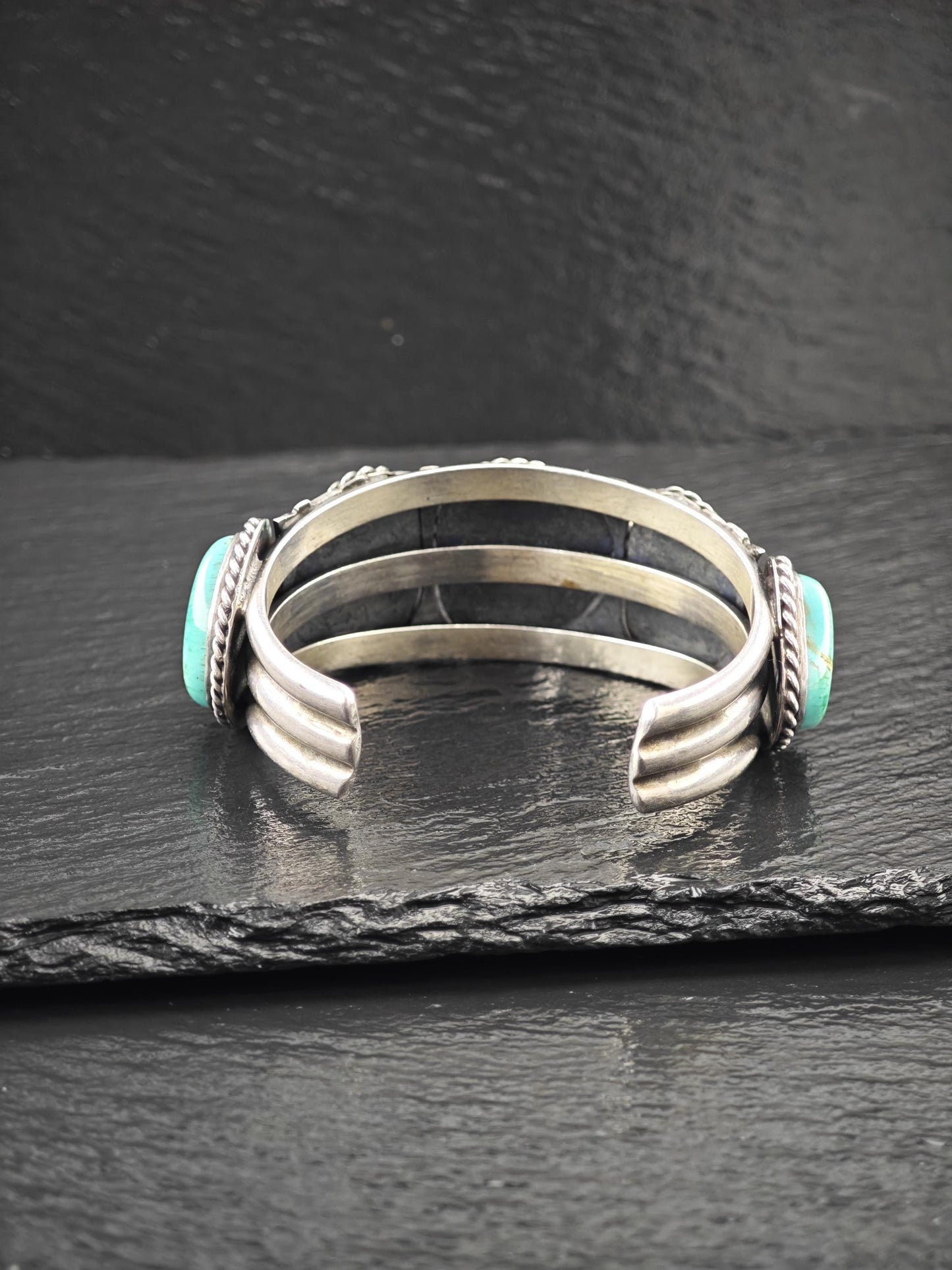 Heavy Native American, Royston Cuff Bracelet Sterling Silver