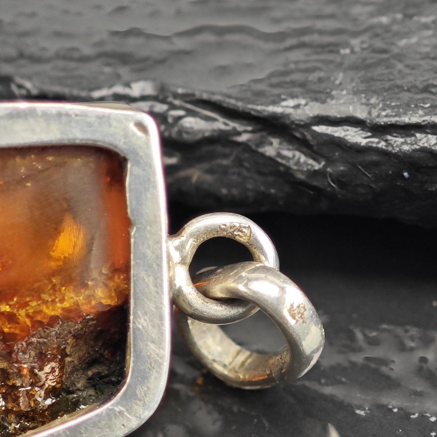 Choice of Baltic Amber Sterling Silver Pendants P3042