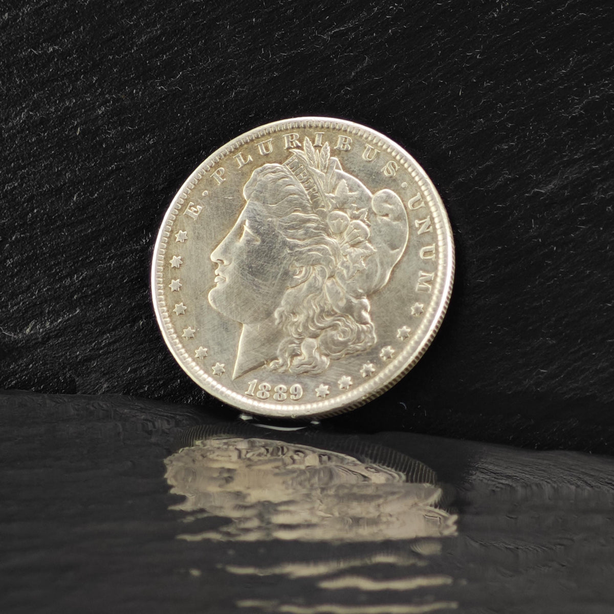 Vintage Sterling Silver Morgan Dollar Coin 1889 MISC0413