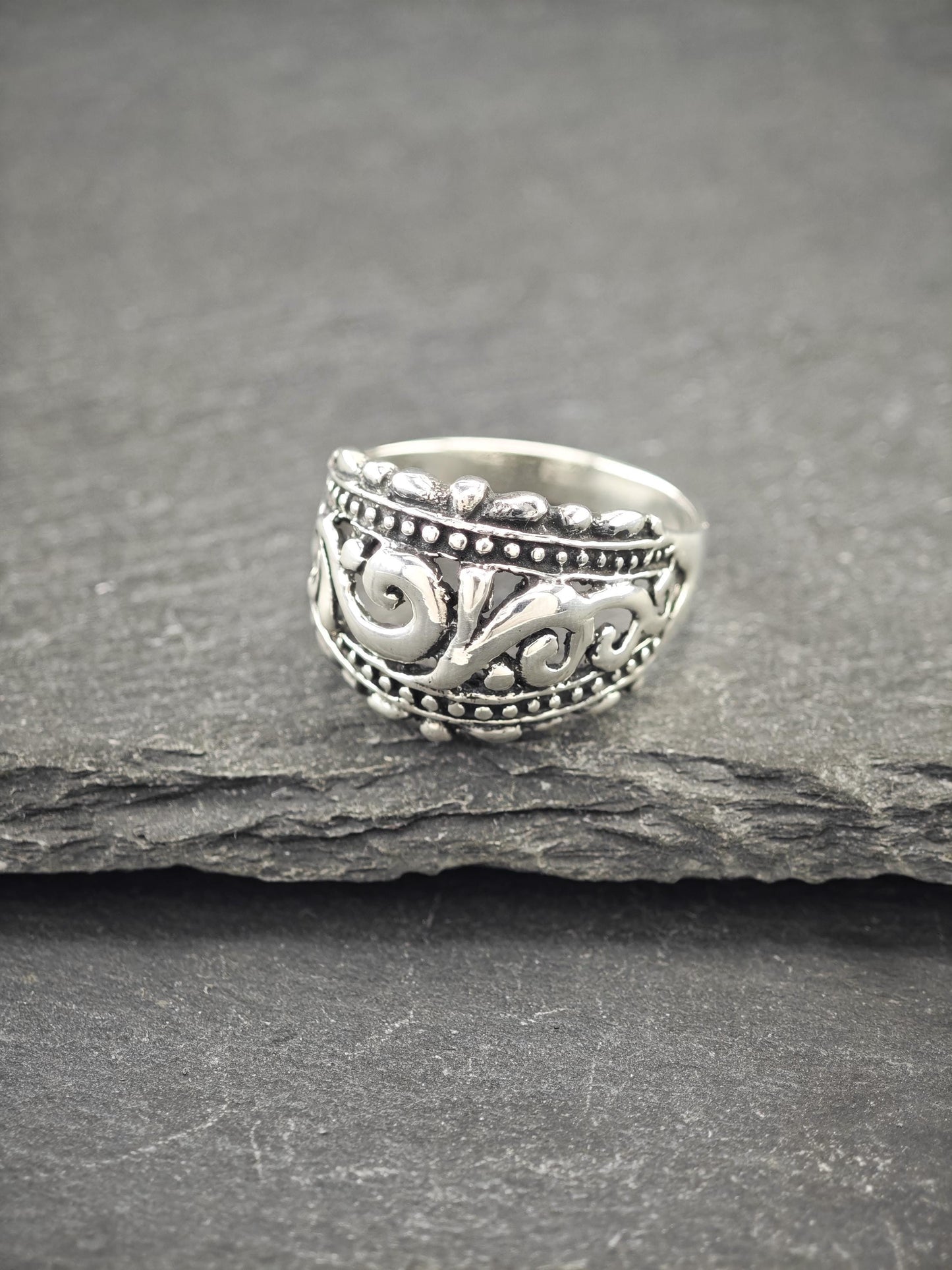 Vintage Filigree Ring Sterling Silver