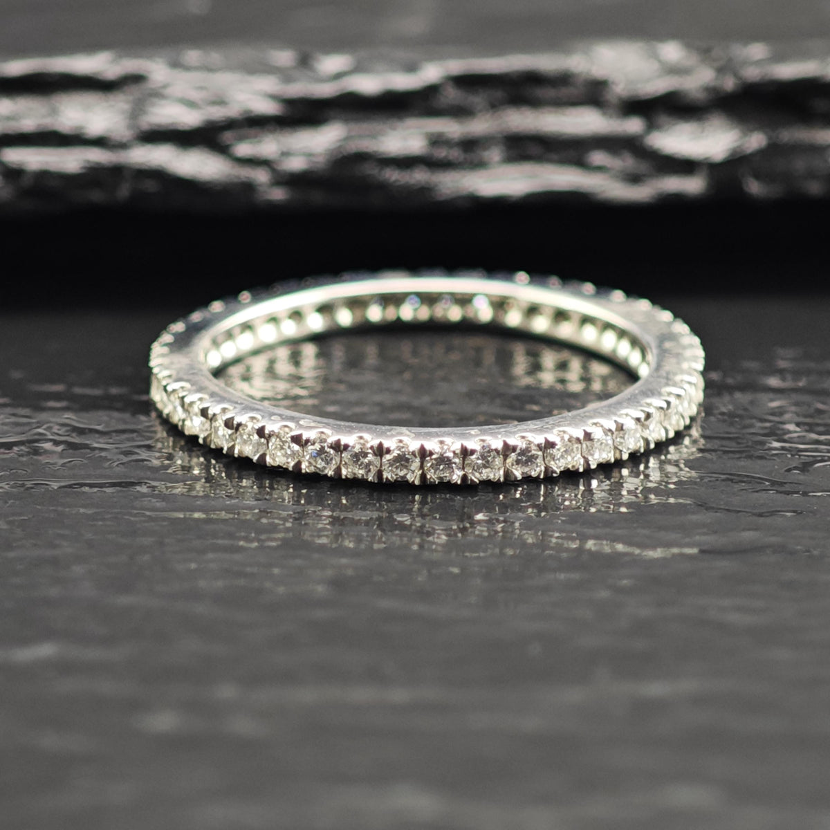 1/2 cttw Diamond Platinum Eternity Band Ring Sz 7 1/2 R6759