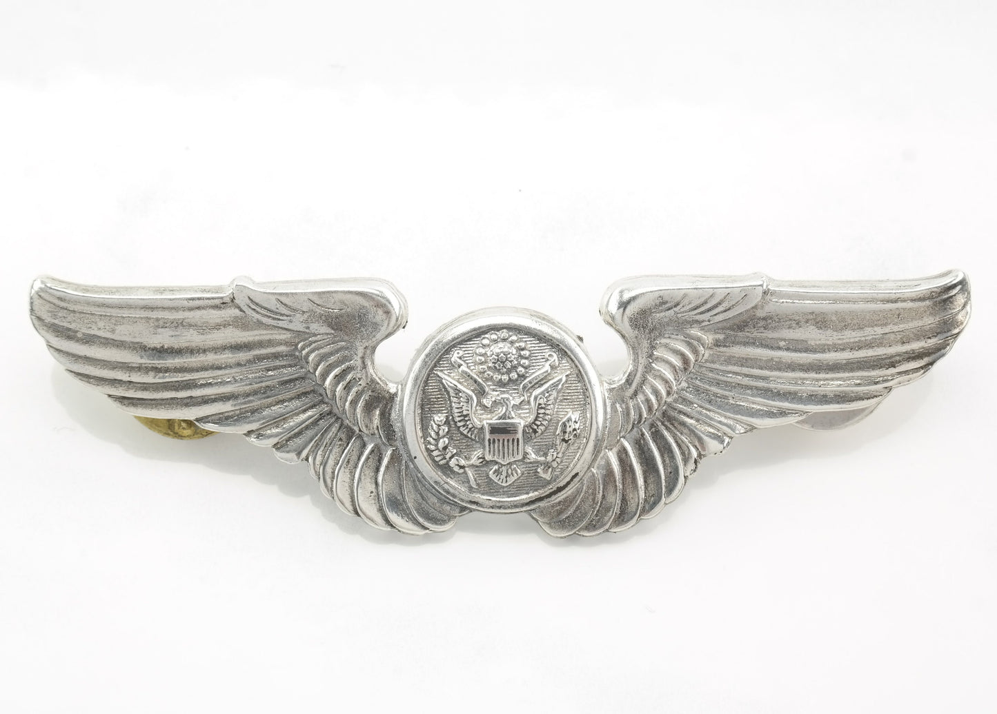 Silver Brooch Army Air Force U.S. WWII Aircrew Wings Sterling B1657