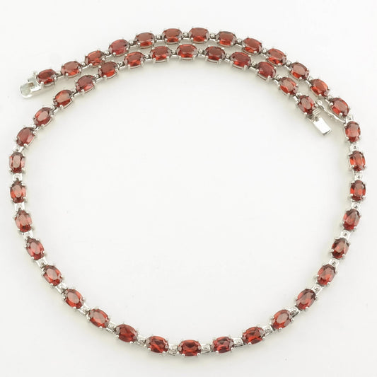 Sterling Silver Garnet Necklace