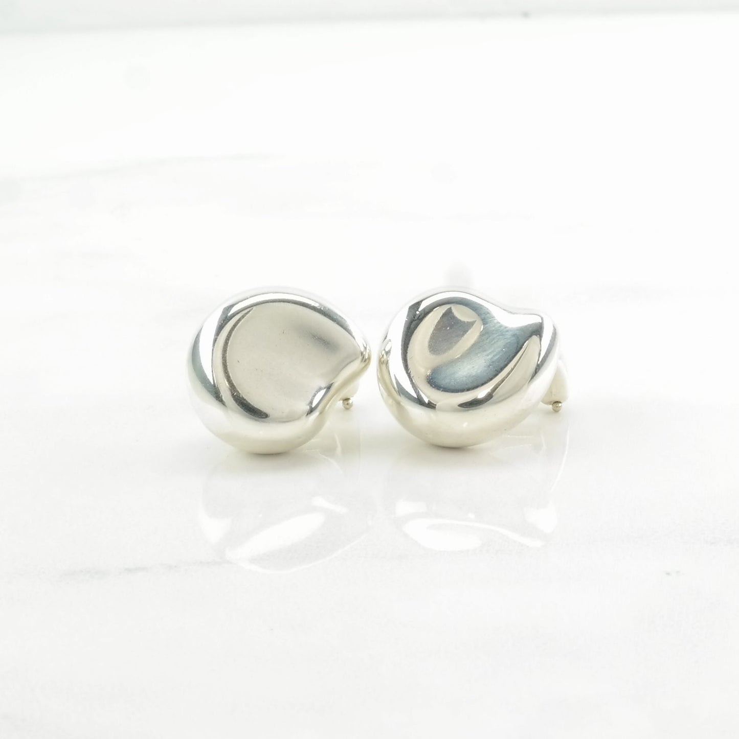 Vintage Sterling Silver Clip on Earrings Tiffany & Co. Abstract Teardrop Elsa Peretti