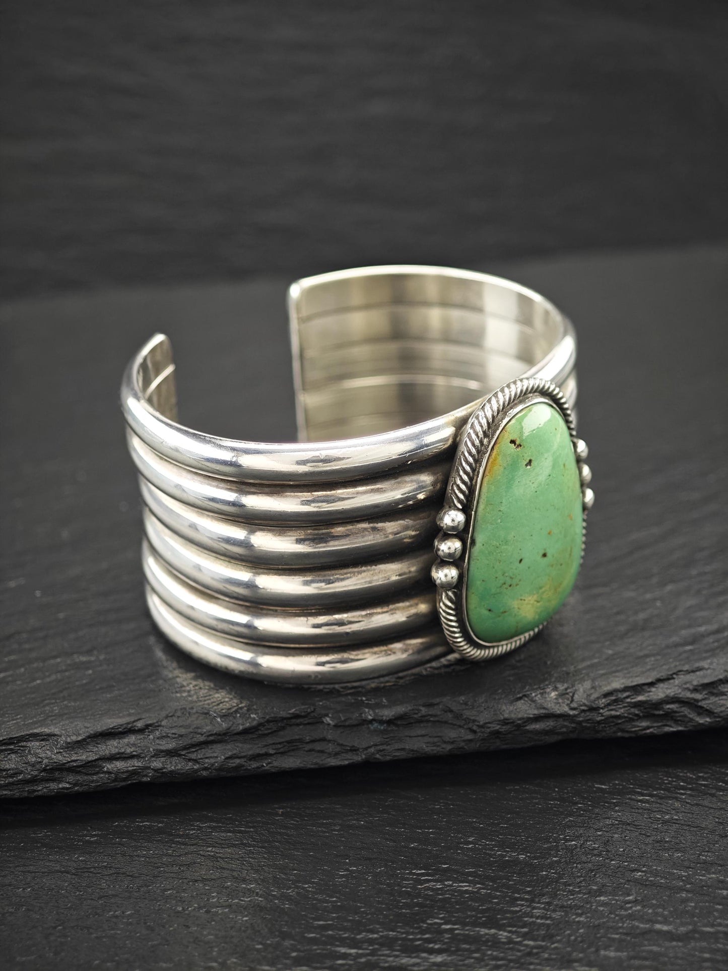 Native American, Mike Bird-Romero, Cuff Bracelet Sterling Silver