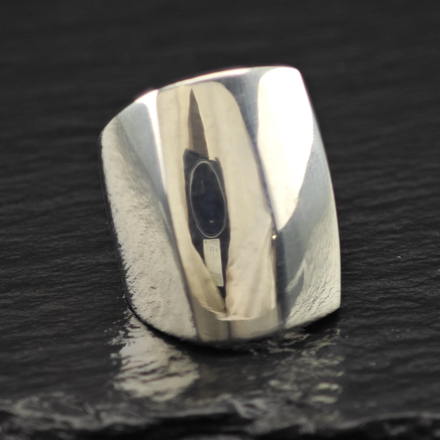 Sterling Silver Ring Modernist Large Size 6 Classic Style R6118