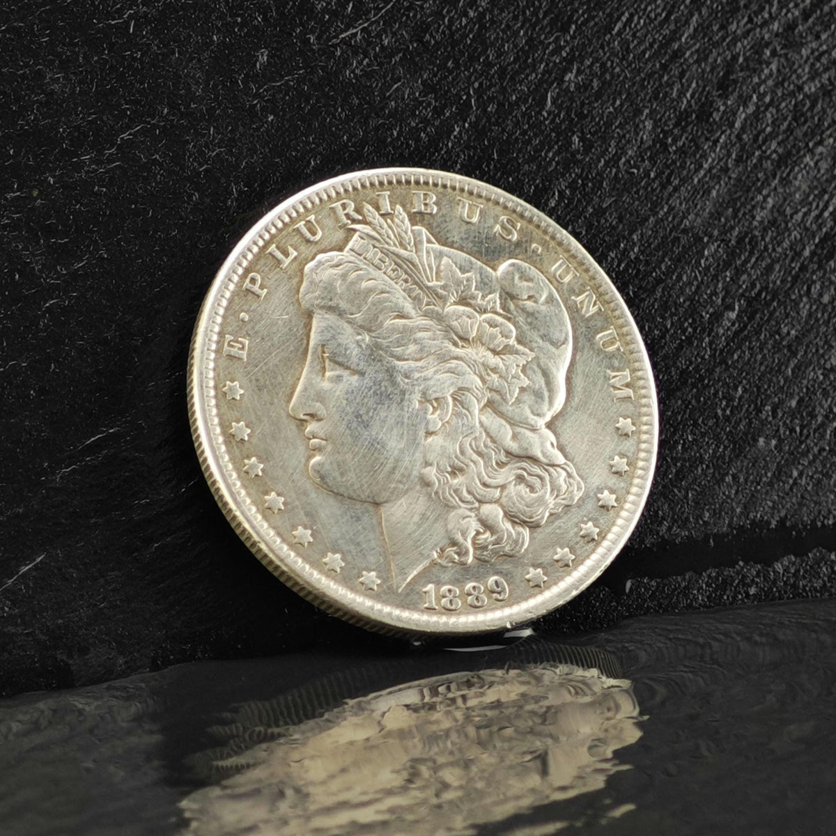 Vintage Sterling Silver Morgan Dollar Coin 1889 MISC0413