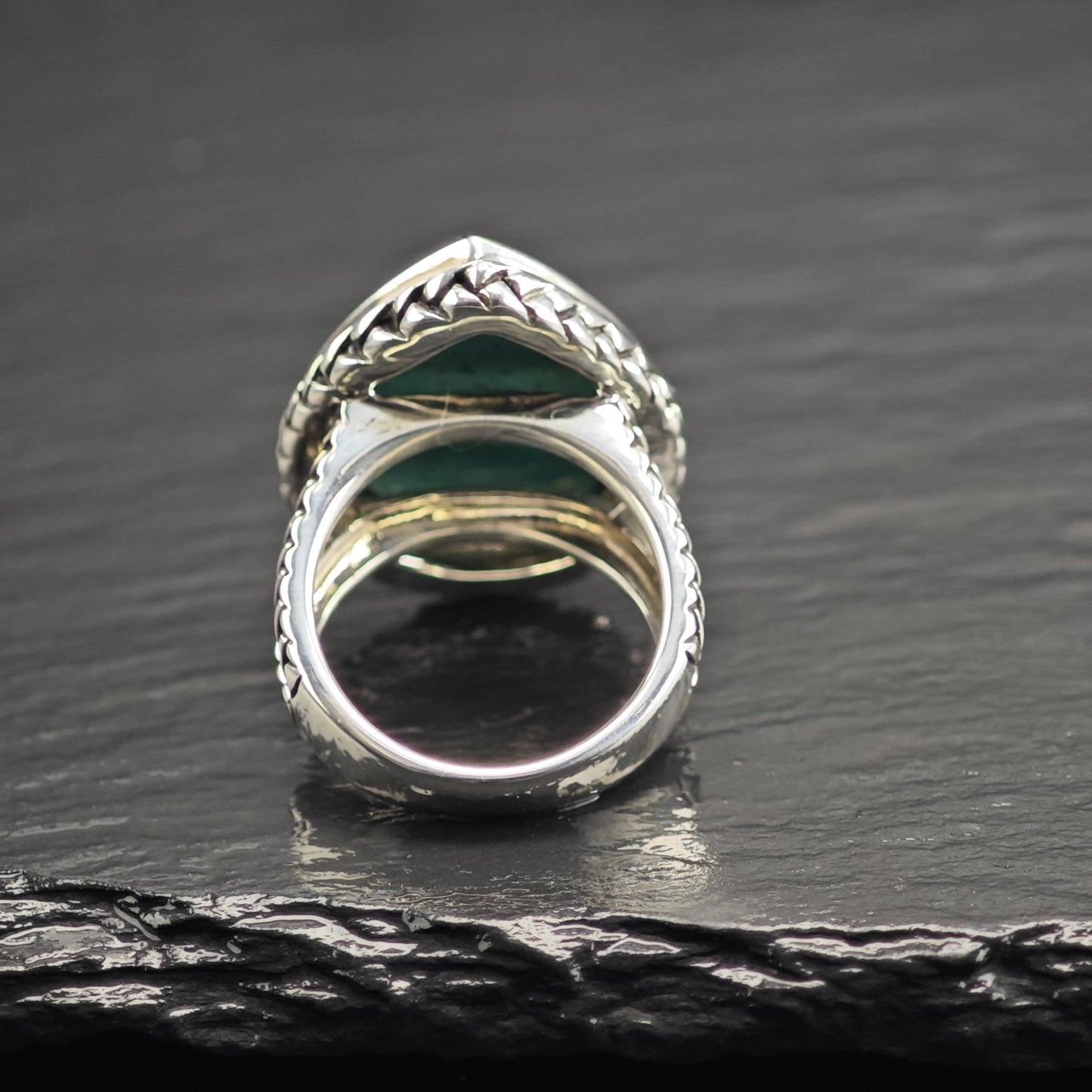 Barse Reconstituted Turquoise Sterling Silver Ring Sz 7 R6696