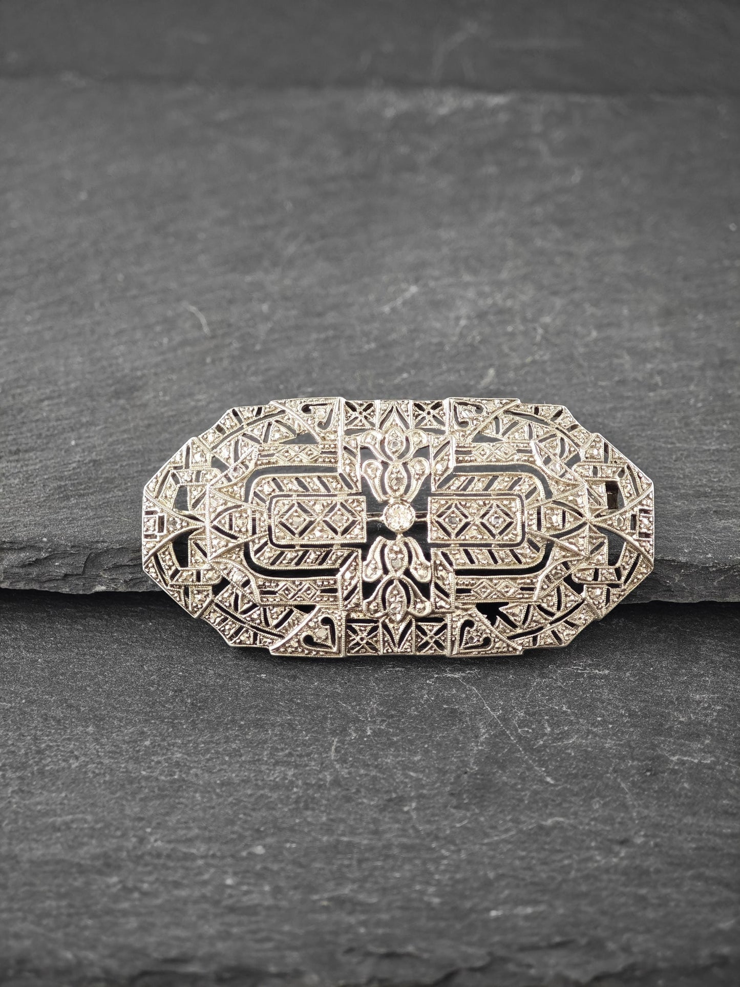 Vintage Art Deco Sterling Silver Brooch