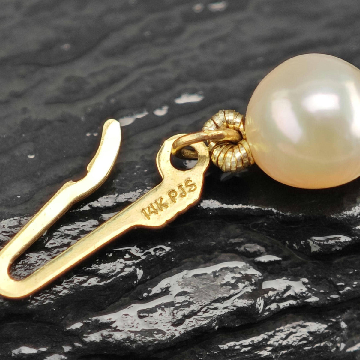 7mm Pink Pearl, 14K Gold Clasp Beaded Necklace N2789