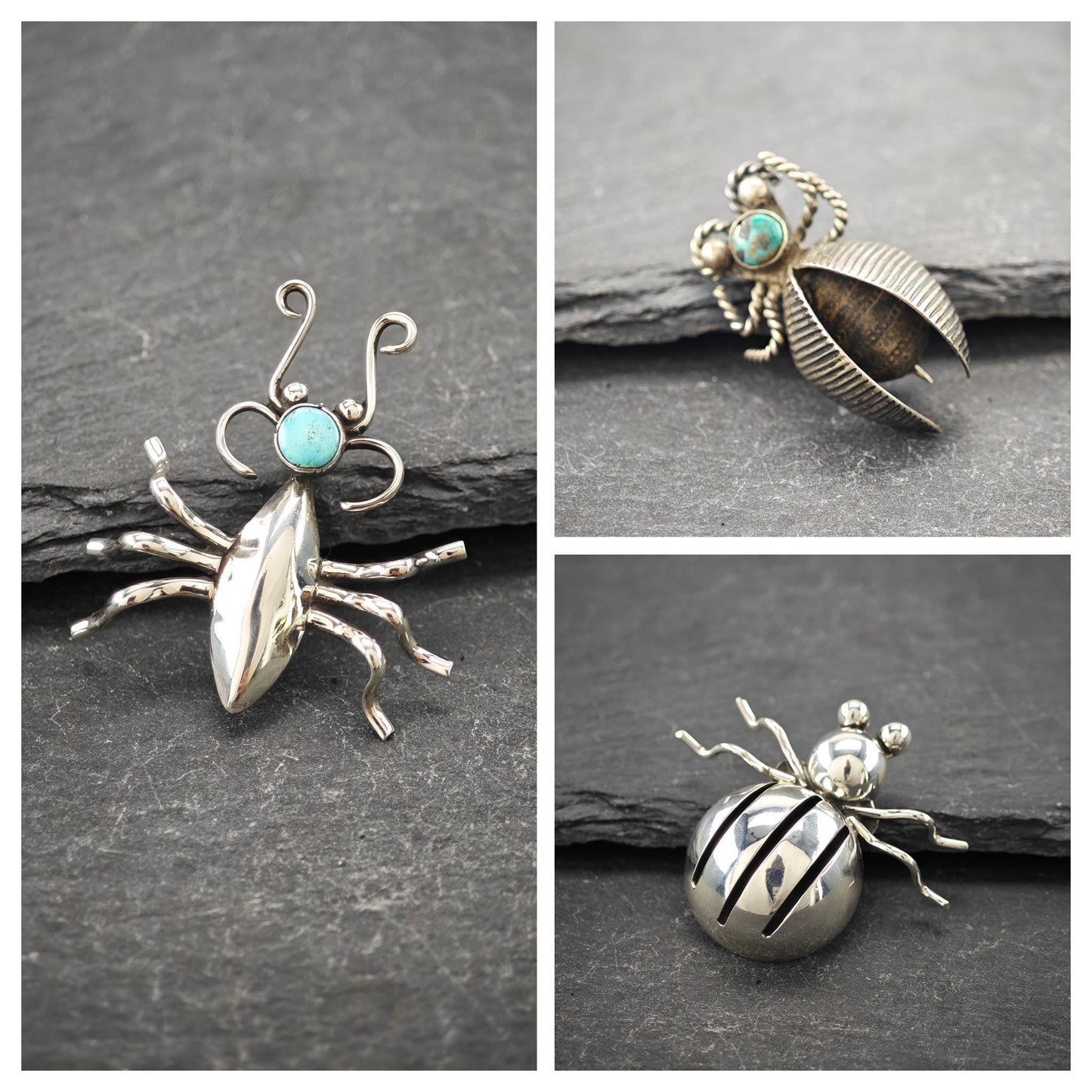 Choice of Sterling Silver Insect Brooches