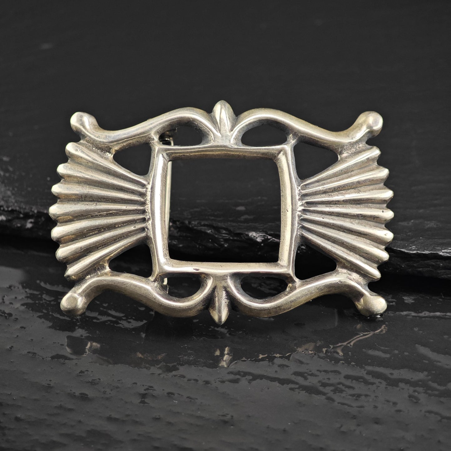 Sandcast Navajo Sterling Silver Belt Buckle MISC0384