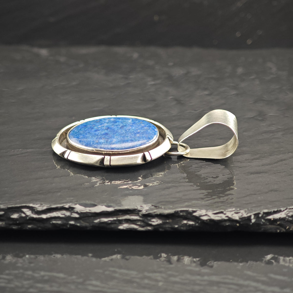 Oval Sodalite Pendant Sterling Silver P3133