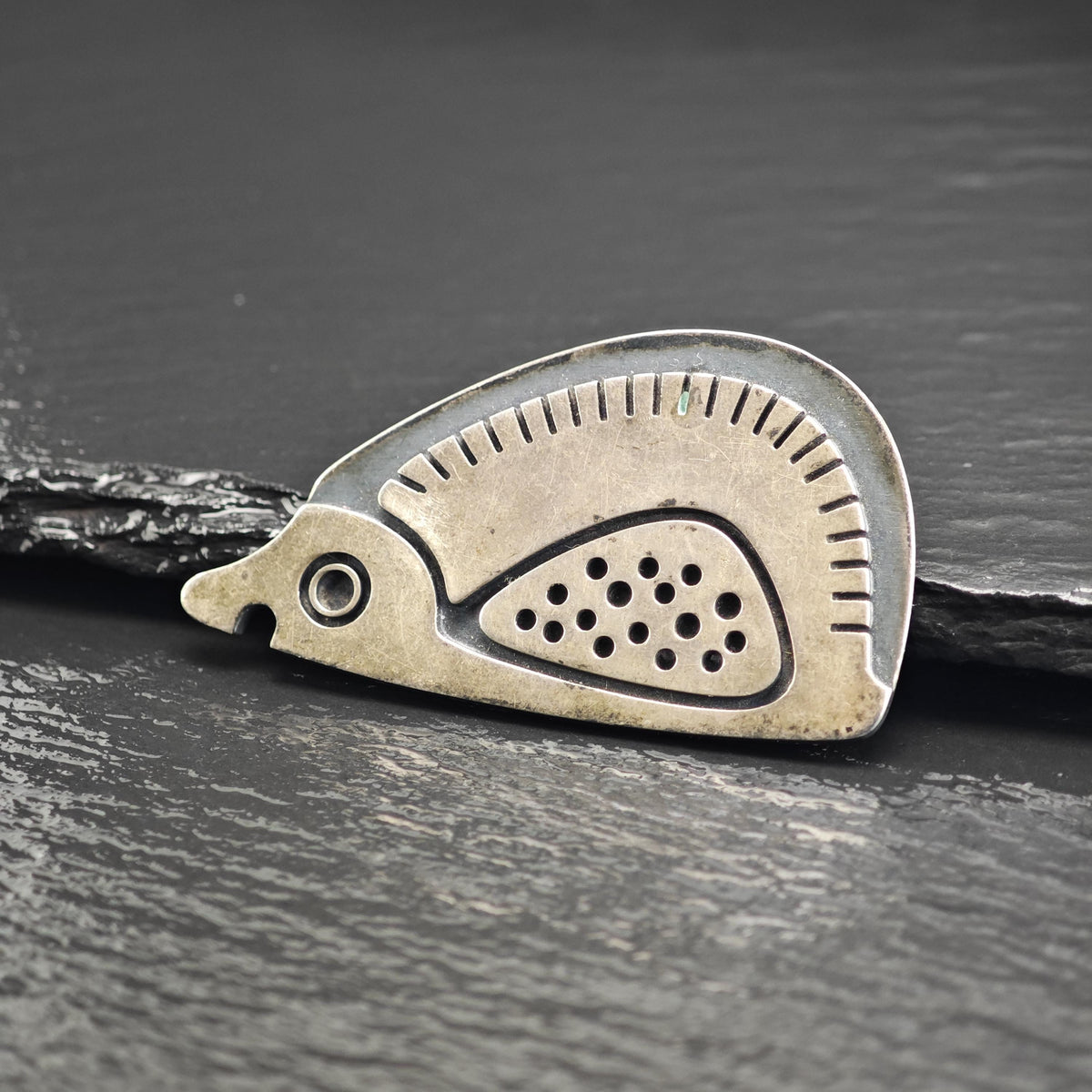Jay Tuttle MCM Hedgehog Sterling Silver Brooch B2259