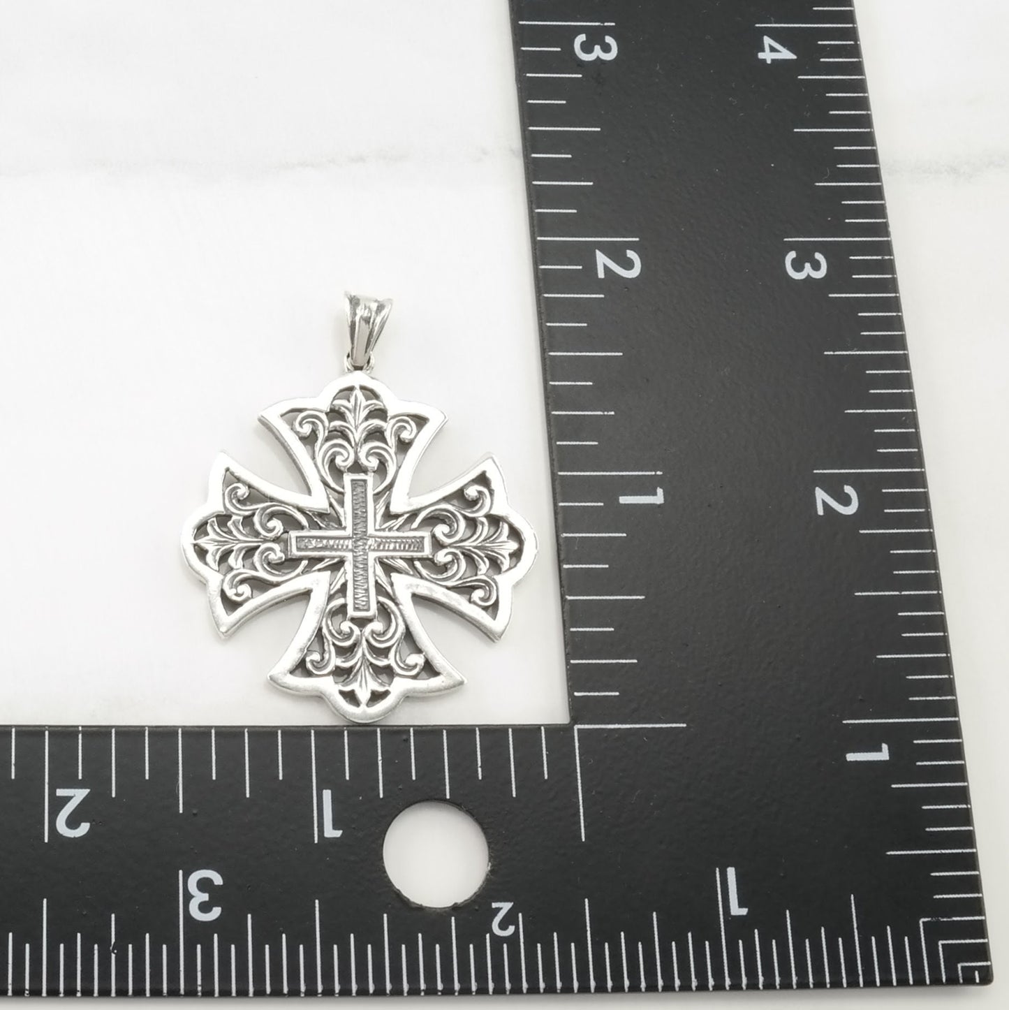 Choice of Vintage Cross Cutouts Sterling Silver Pendant