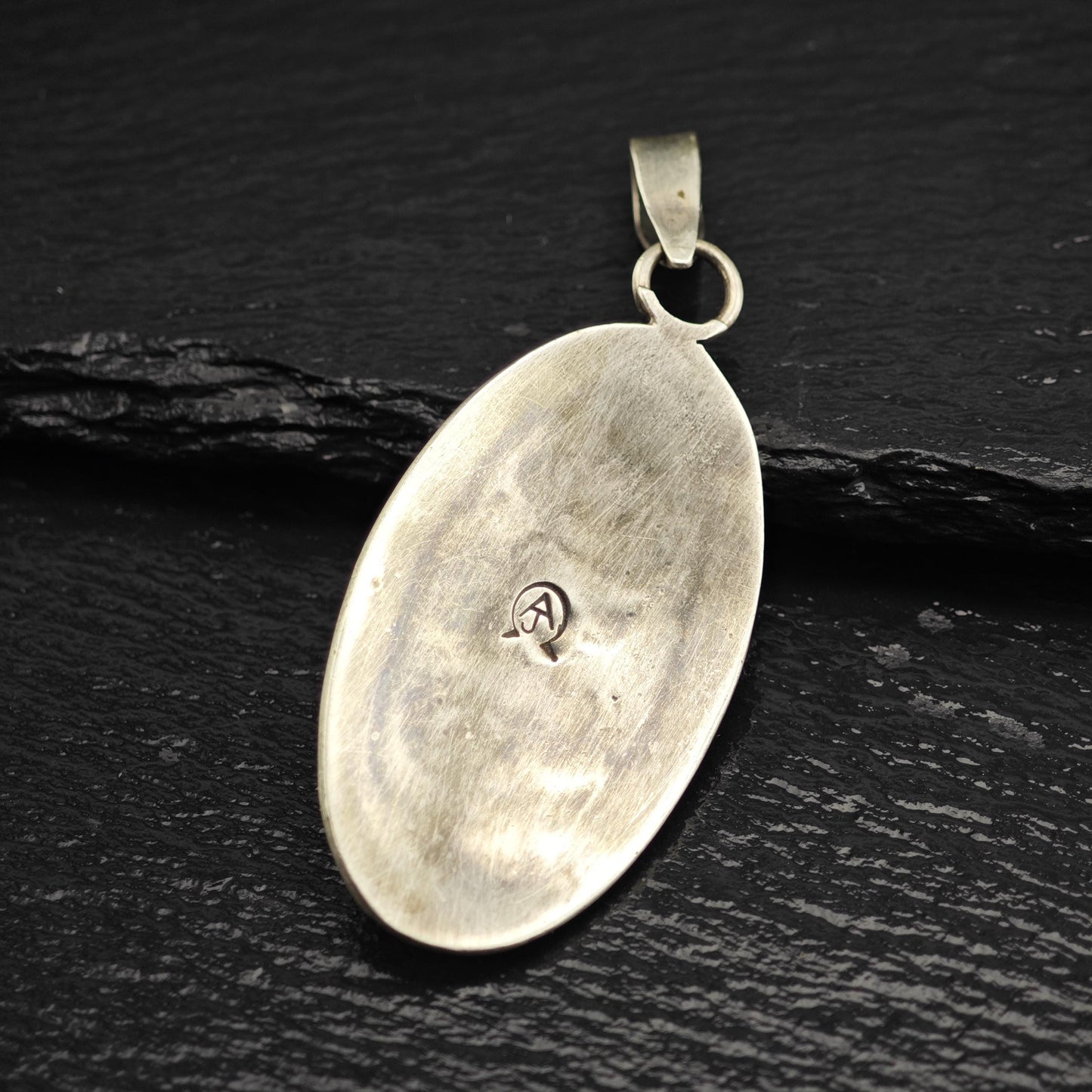 Alfred Joe Overlay Coral Pendant Sterling Silver P3063
