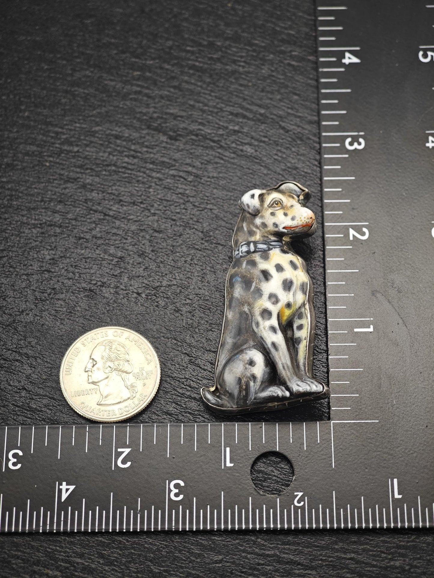Sergio Bustamante Dalmatian Dog Brooch/Pendant Sterling Silver