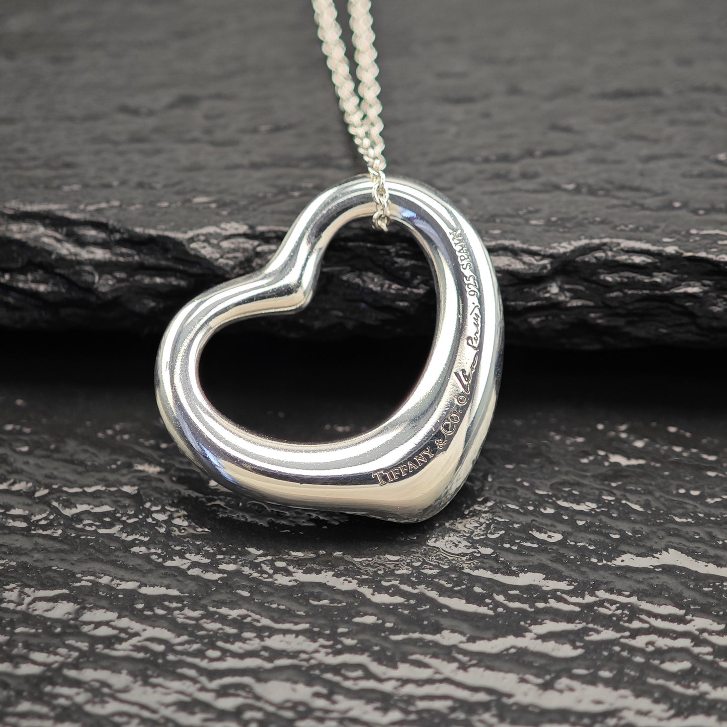 Tiffany Heart Medium Size Necklace Sterling Silver