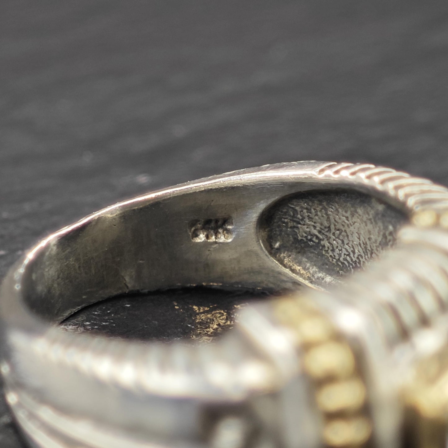 Topaz 14K Gold Accent Ring Sterling Silver Sz 6 1/4