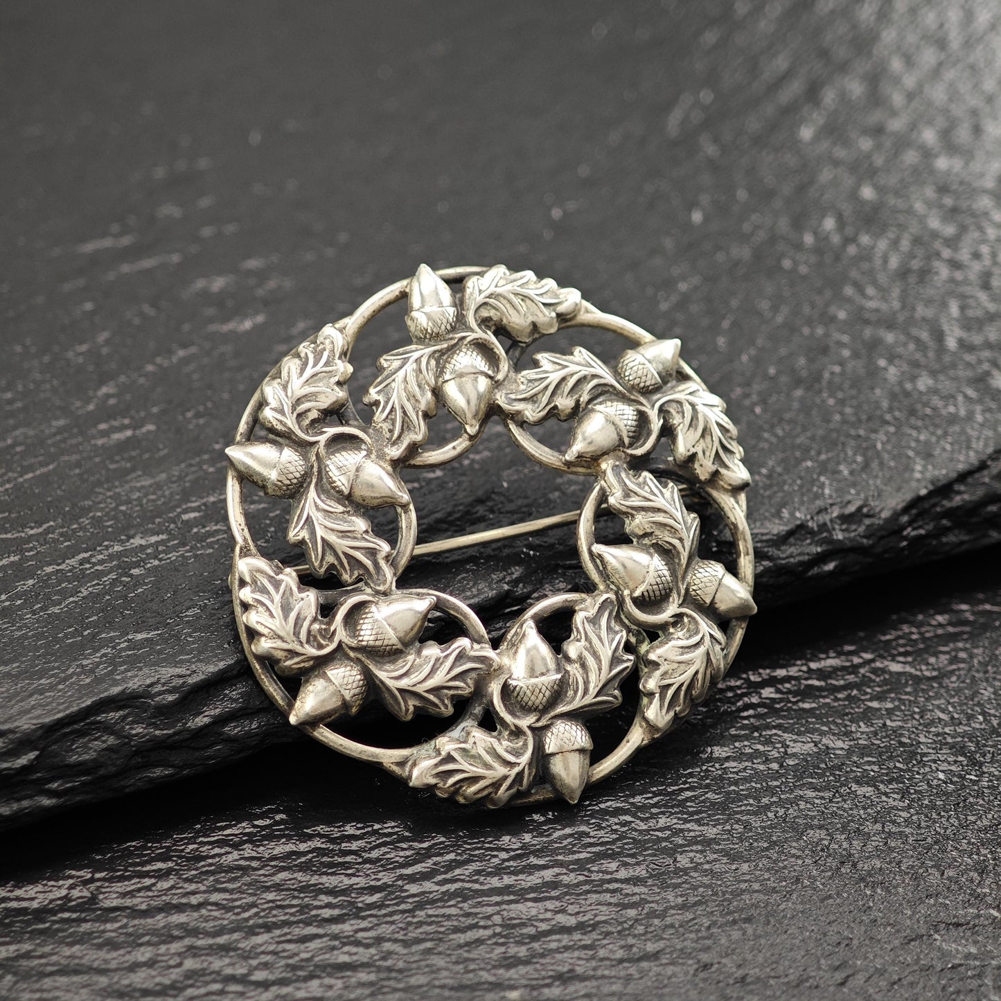 Danecraft Floral, Acorns Sterling Silver Brooch