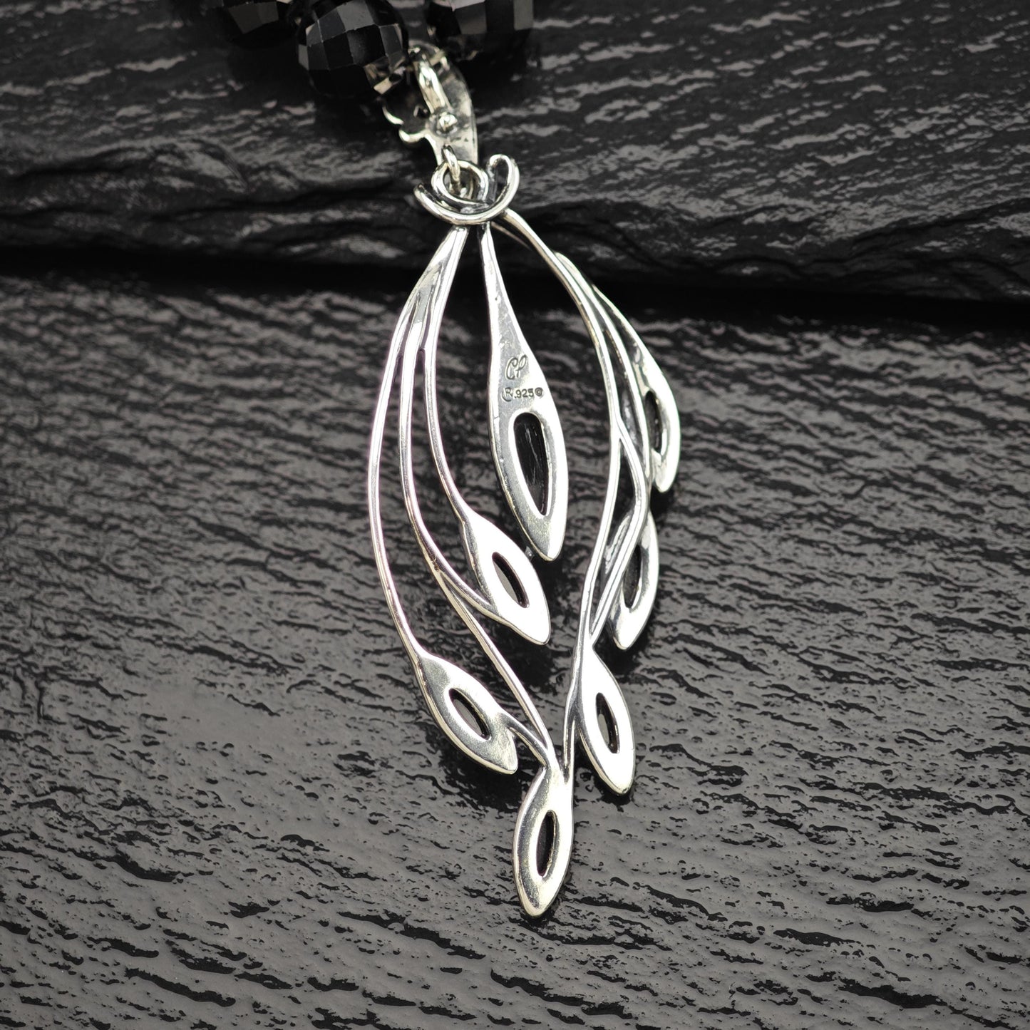 Carolyn Pollack Sterling Silver Black Onyx Beaded Necklace