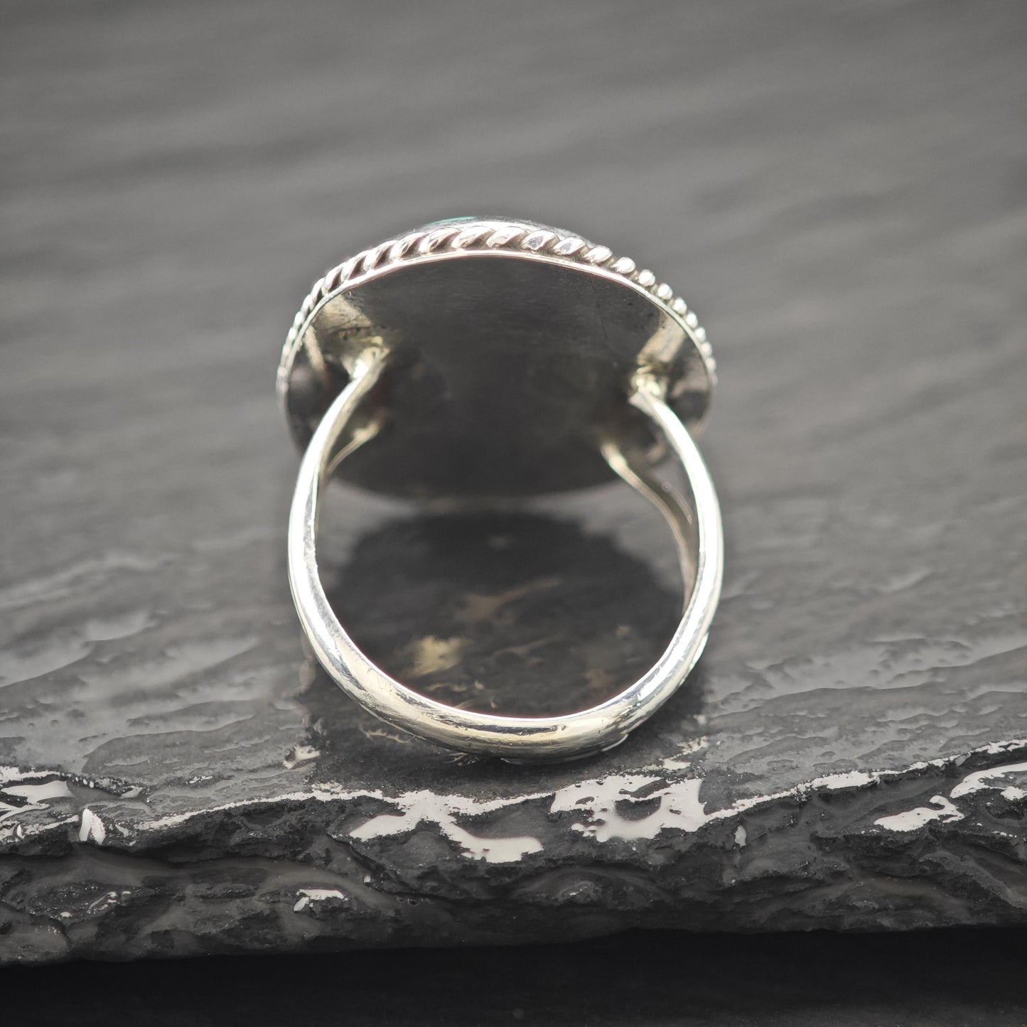 Native American Turquoise Ring Sterling Silver Size 6 1/4