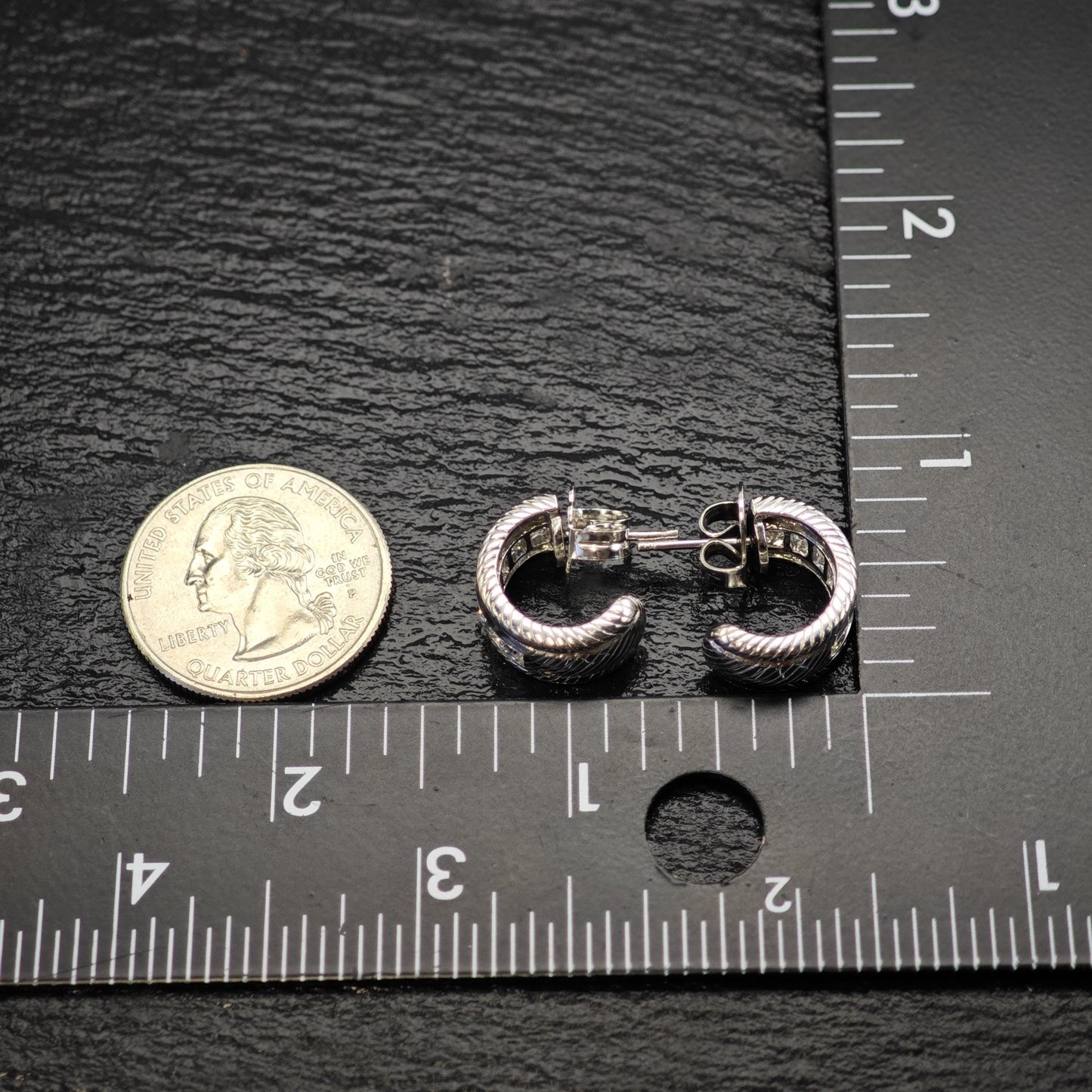 Choice of Judith Ripka Stud/Omega Back Sterling Silver Earrings ER3168