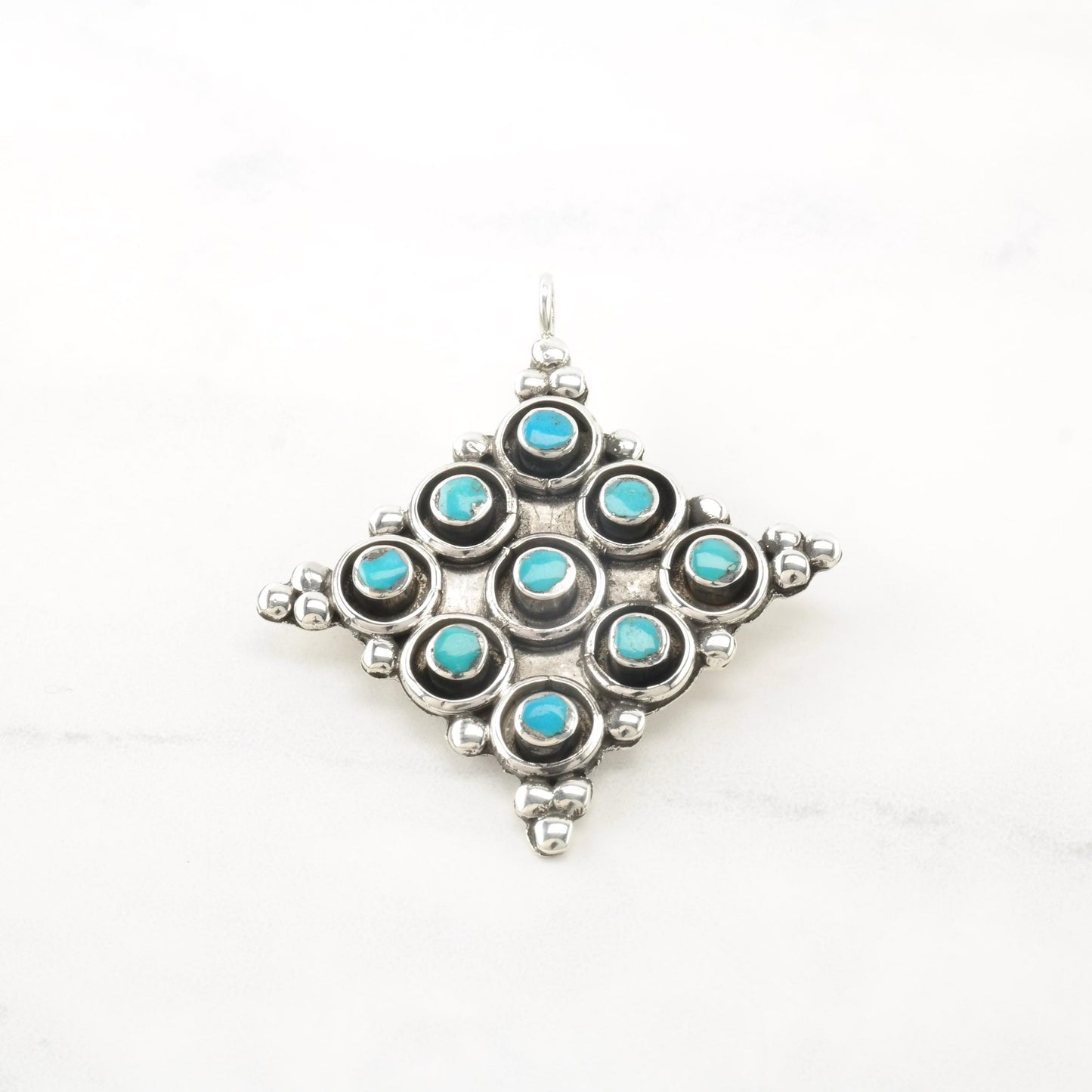 Native American, Zuni Sterling Silver Brooch Pendant