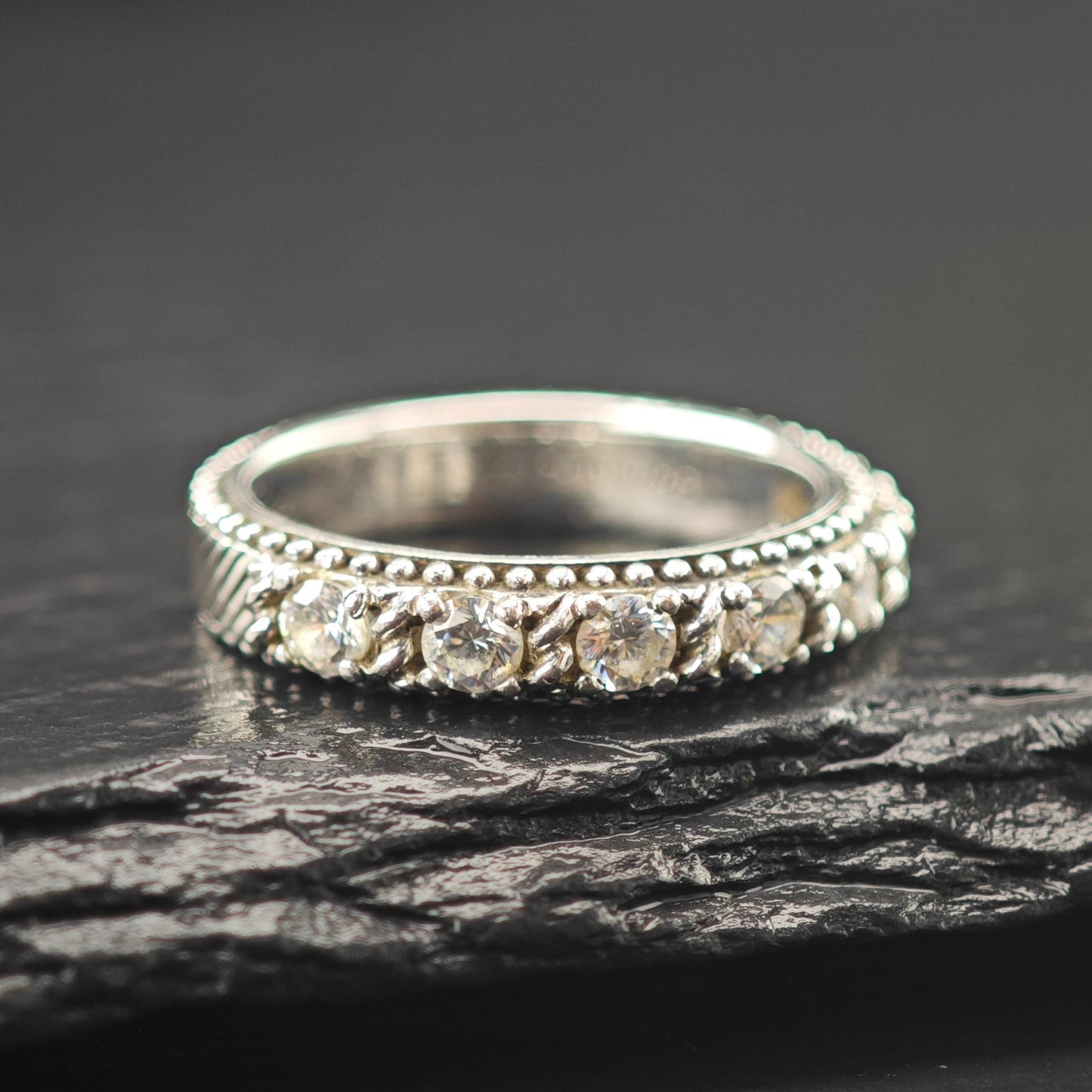 Judith Ripka CZ Band Sterling Silver