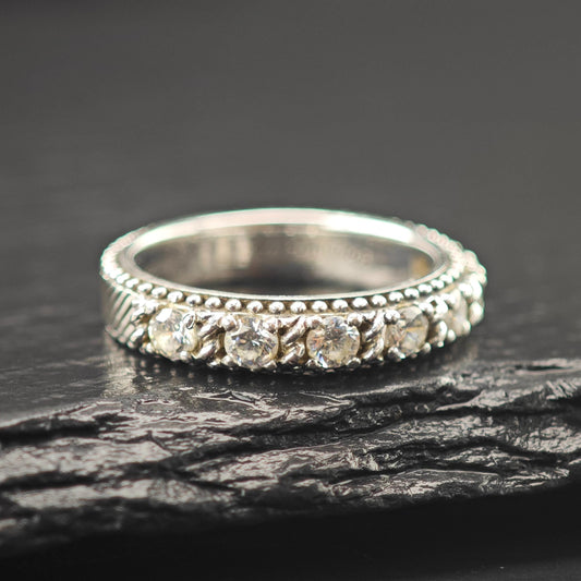 Judith Ripka CZ Band Sterling Silver