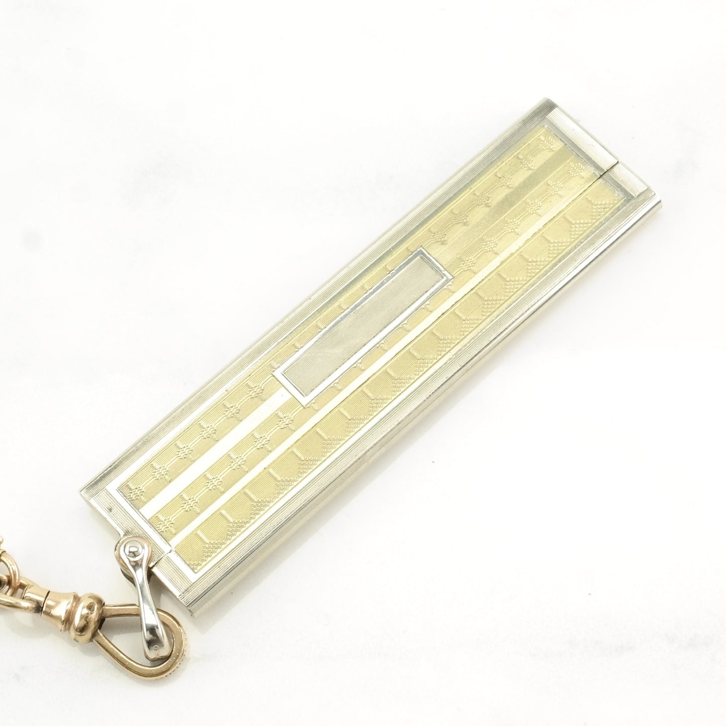 Antique Gold Fill Comb Fob Charm Chain