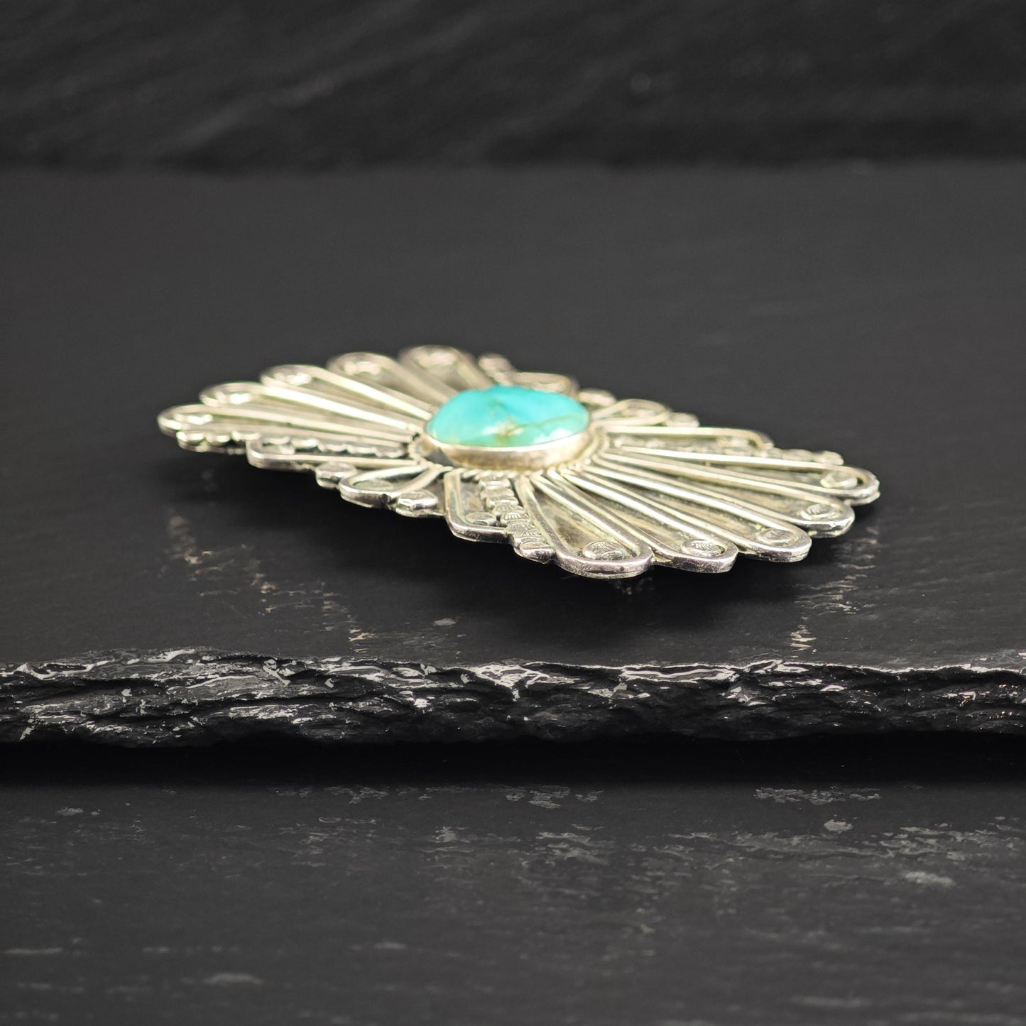Choice of Native American Turquoise Sterling Silver Brooch