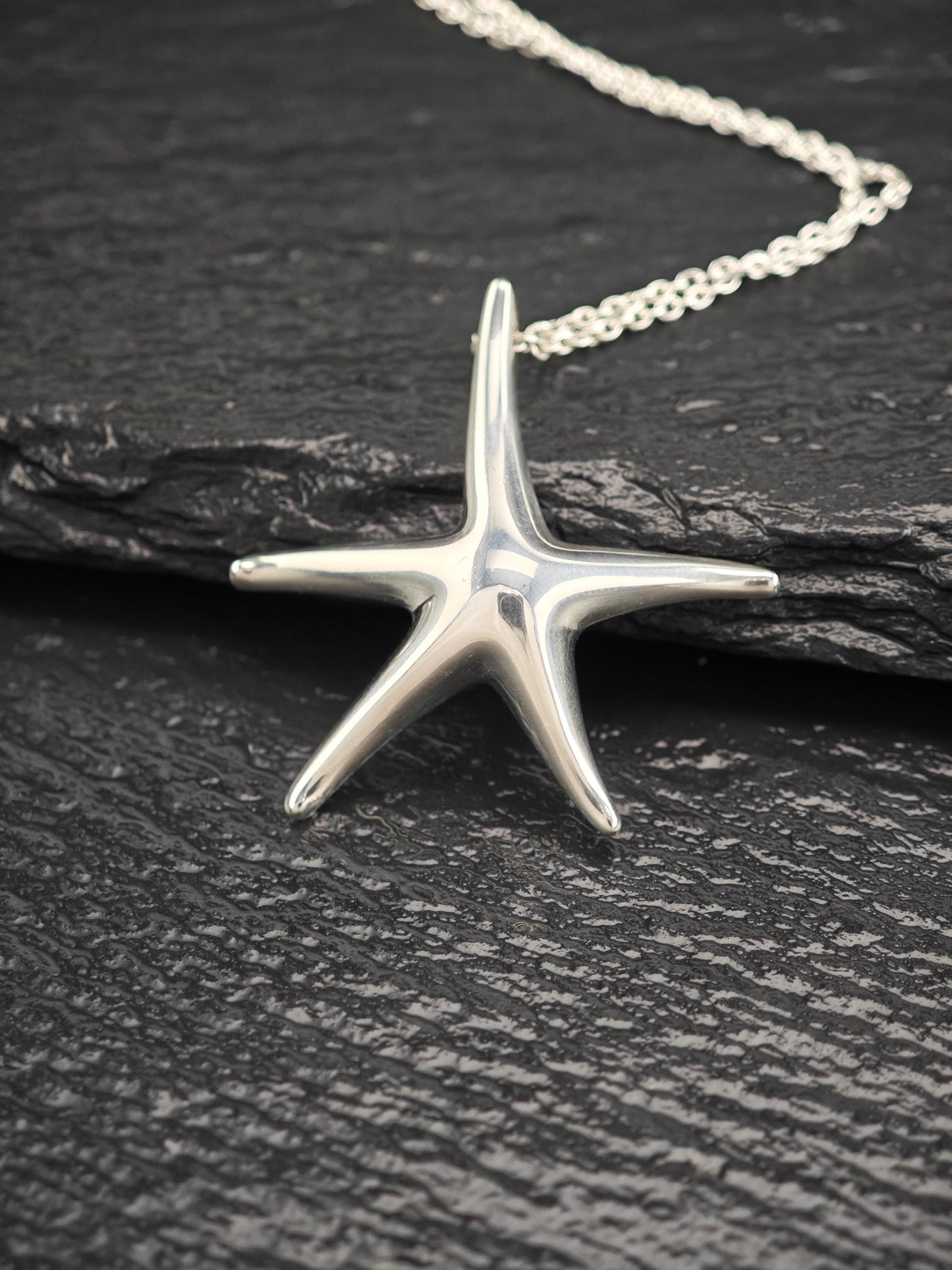 Vintage Tiffany Sea Star Minimalist Necklace Sterling Silver N2534