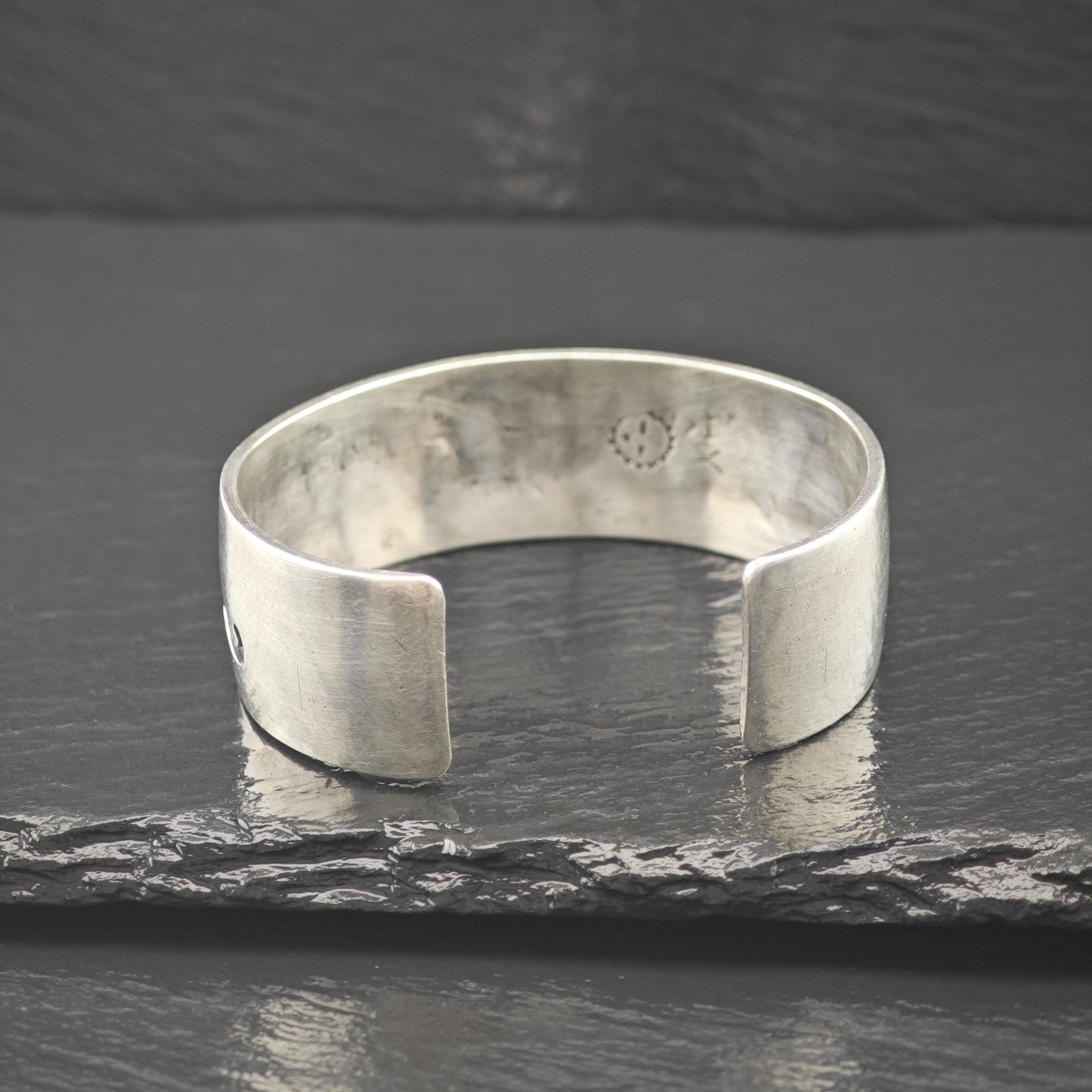 Hopi, Hubert Yowystewa Overlay Cuff Bracelet Sterling Silver Native American