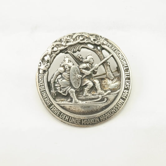 Norway Sterling Silver Brooch Warriors