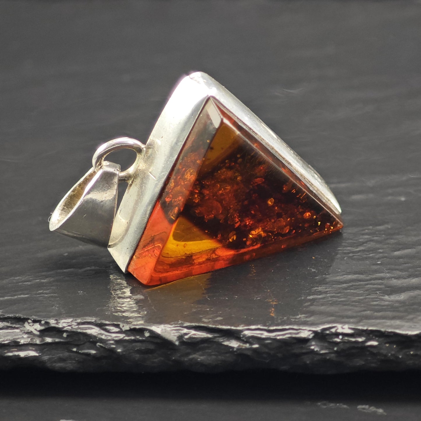 Baltic Amber Pendant Sterling Silver P3037