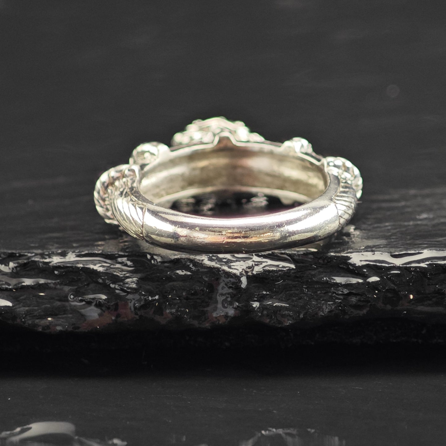 Judith Ripka Heart Charm Sterling Silver Ring Sz 6 and R6547