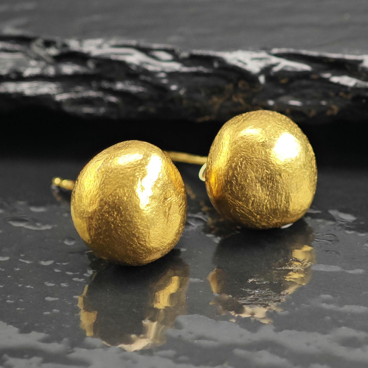 Gold-plated Stud Sterling Silver Earrings ER3218